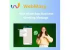 Best WhatsApp Business Greeting Message  | WebMaxy