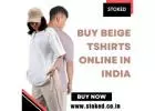 Buy Beige Tshirts online in India | Stoked